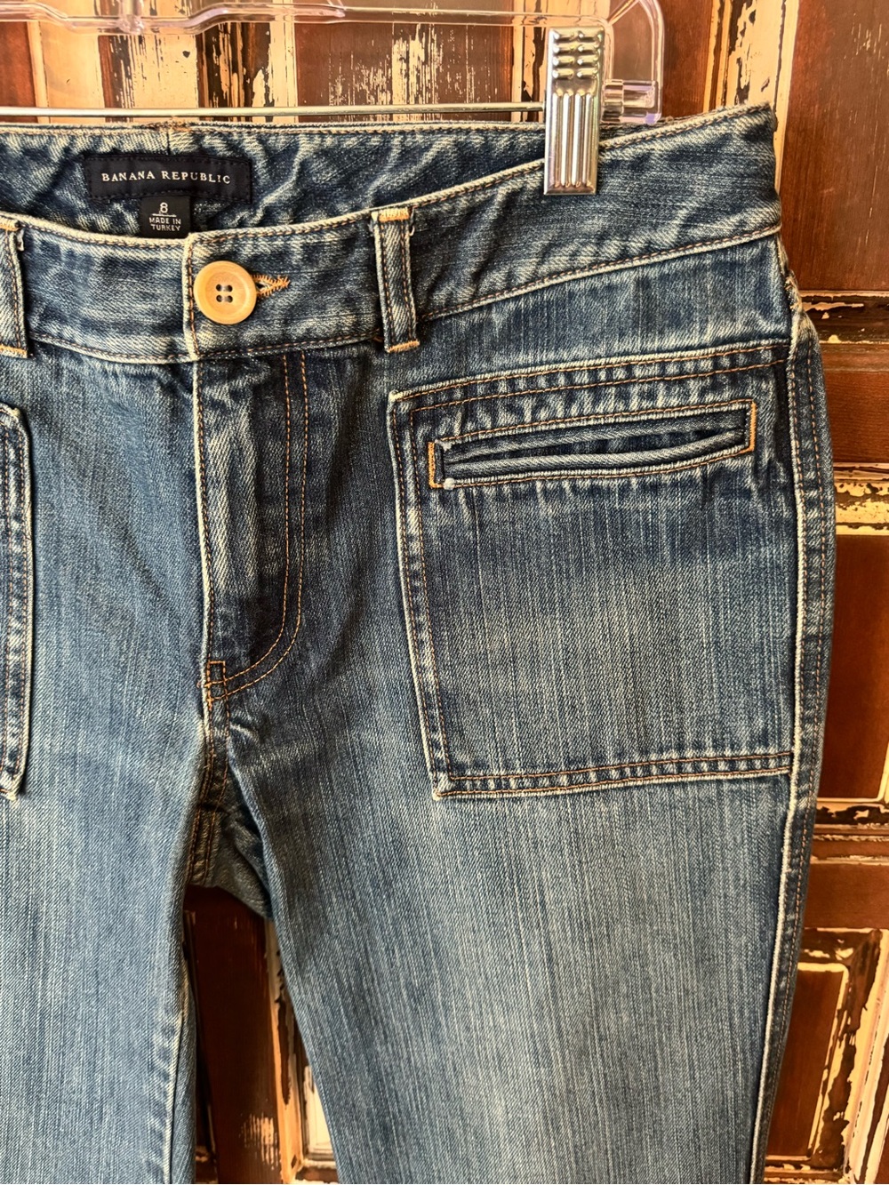 Banana Republic Women's Blue Denim Straight Leg Jeans - size 8
